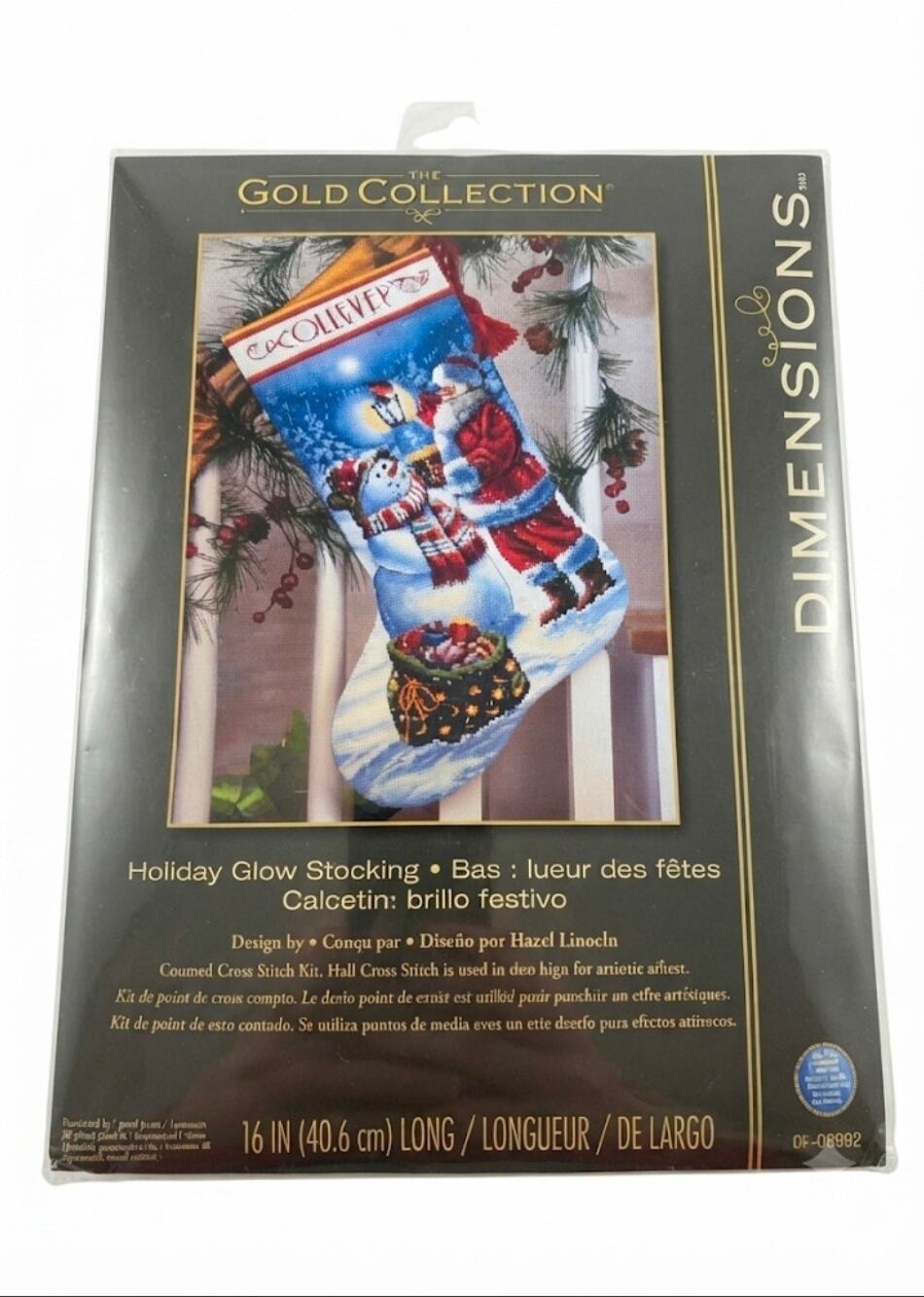 Dimensions Gold Collection Santa's Journey Stocking Cross Stitch Kit 8752